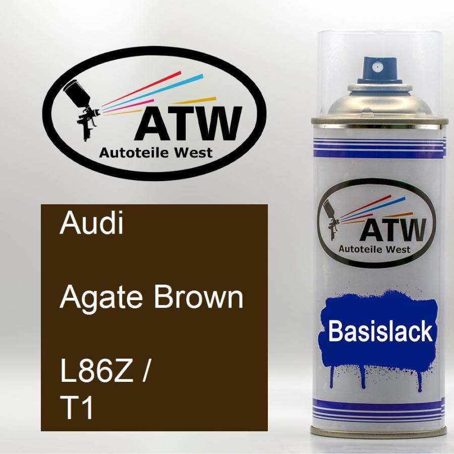 Audi, Agate Brown, L86Z / T1: 400ml Sprühdose, von ATW Autoteile West.